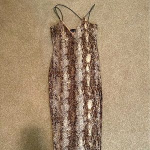 JLUX LABEL snakeskin bodycon dress